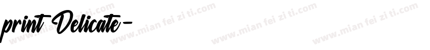 print Delicate字体转换